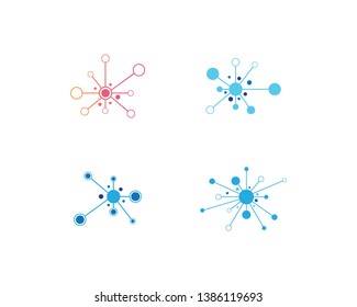Molecule vector icon illustration design