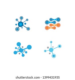 Molecule vector icon illustration design