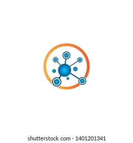 Molecule vector icon illustration design