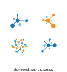 Molecule vector icon illustration design