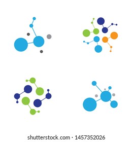 Molecule vector icon illustration design