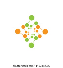 Molecule vector icon illustration design