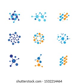 Molecule vector icon illustration design