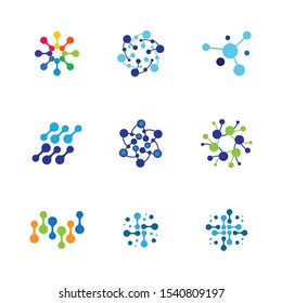 Molecule vector icon illustration design