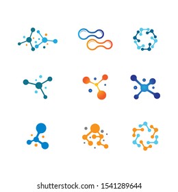 Molecule vector icon illustration design