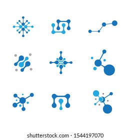Molecule vector icon illustration design