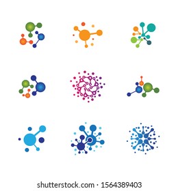 Molecule vector icon illustration design