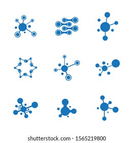 Molecule vector icon illustration design