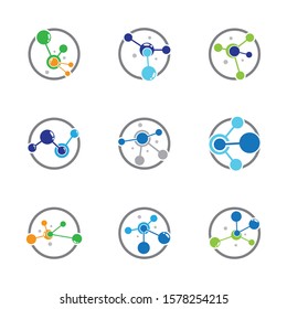Molecule vector icon illustration design