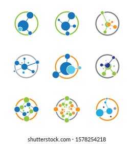 Molecule vector icon illustration design