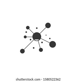 Molecule vector icon illustration design