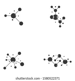 Molecule vector icon illustration design