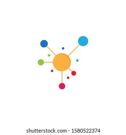 Molecule vector icon illustration design
