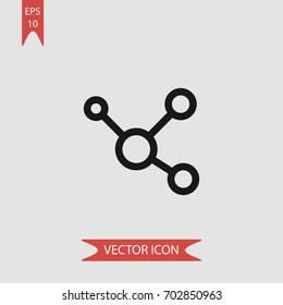 Molecule vector icon illustration symbol