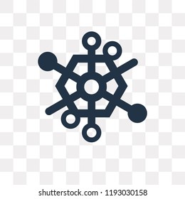 Molecule vector icon isolated on transparent background, Molecule transparency concept can be used web and mobile
