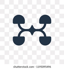 Molecule vector icon isolated on transparent background, Molecule transparency concept can be used web and mobile
