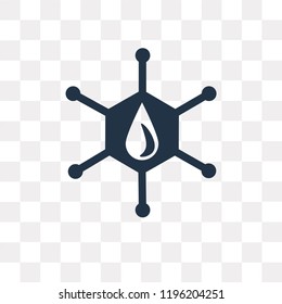 Molecule vector icon isolated on transparent background, Molecule transparency concept can be used web and mobile
