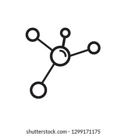Molecule vector icon logo template style trendy