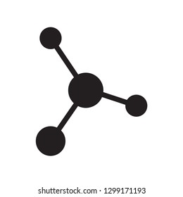 Molecule vector icon logo template style trendy