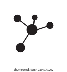 Molecule vector icon logo template style trendy