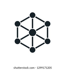 Molecule vector icon logo template style trendy