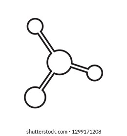 Molecule vector icon logo template style trendy