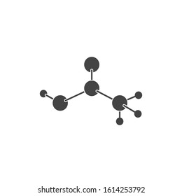 Molecule vector  icon on white isolated background. Layers grouped for easy editing illustration. For your design.