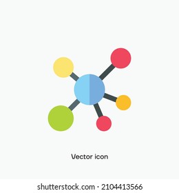 Molecule vector icon. Premium quality.