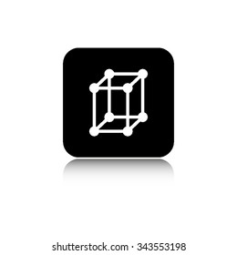 Molecule - vector icon  with shadow