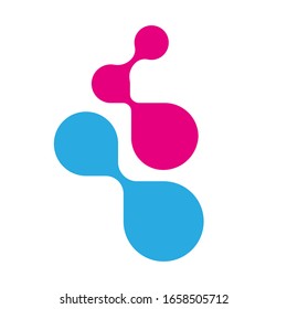 Molecule vector icon. Molecule sign in flat style. EPS 10