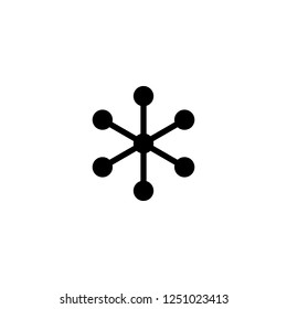 molecule vector icon. molecule sign on white background. molecule icon for web and app