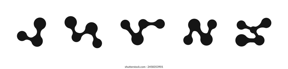 Molecule vector icon. Molecule structure. Molecule illustration. Molecule logo vector