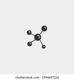 Molecule vector icon for web and design