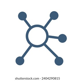  Molecule vector icon. With white background.