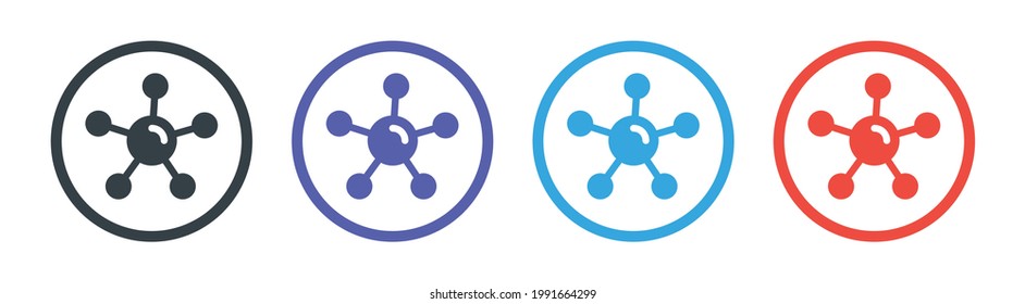 Molecule vector icons set illustration