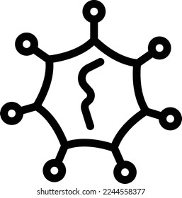 molecule Vector illustration on a transparent background. Premium quality symmbols. Thin line vector icons for concept and graphic design.