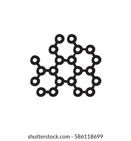 Molecule vector sketch icon isolated on background. Hand drawn Molecule icon. Molecule sketch icon for infographic, website or app.