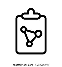 molecule vector thin line   icon 
