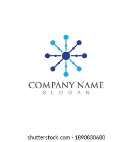 Molecule virus symbol logo template vector illustration design 