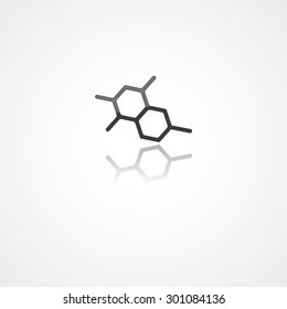 Molecule web icon on gray  background