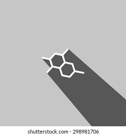 Molecule web icon on white background