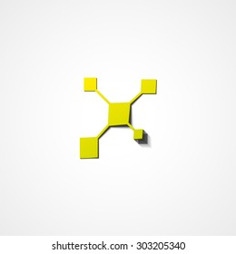 Molecule web icon on white background