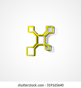 Molecule web icon on white background
