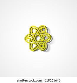 Molecule web icon on white background
