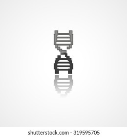 Molecule web icon on white background