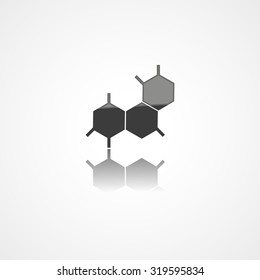 Molecule web icon on white background