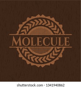 Molecule wood icon or emblem