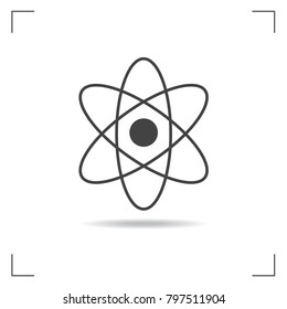 Molecule,atom icon symbol on white background in simple flat design,vector illustration.