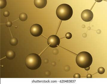 molecules 3d spheres graphic vector