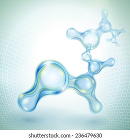 Molecules abstract background